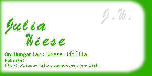 julia wiese business card